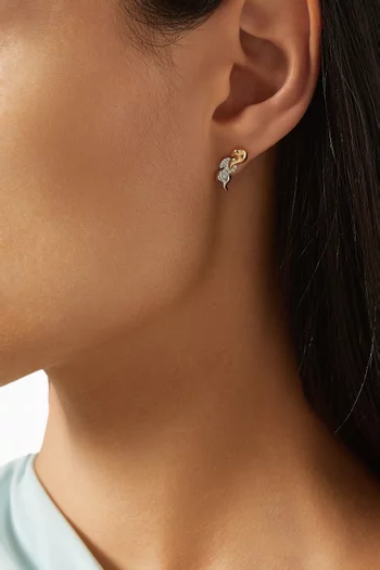 Commit Left Single Diamond Earring in 18kt Gold