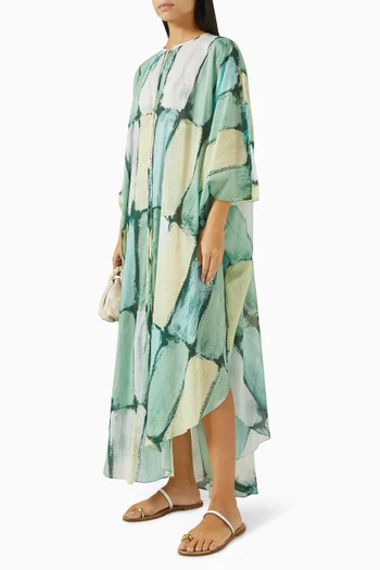 Arda Printed Kaftan in Cotton