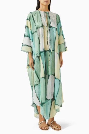 Arda Printed Kaftan in Cotton