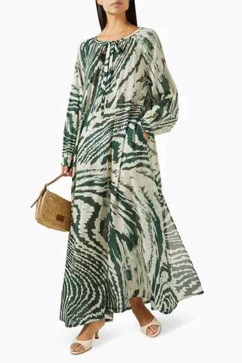 Paros Printed Kaftan in Cotton