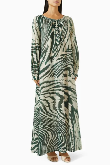 Paros Printed Kaftan in Cotton