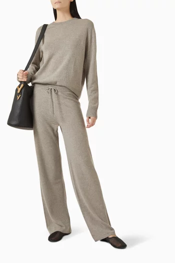 Crewneck Sweater & Pants Set in Cashmere