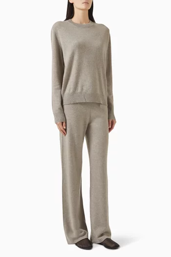 Crewneck Sweater & Pants Set in Cashmere