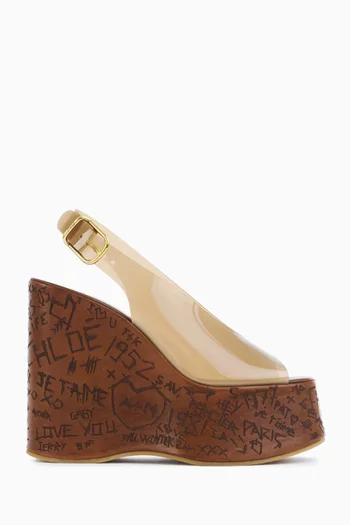 Maxime 130 Wedge Sandals in Plexi