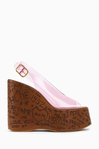 Maxime 130 Wedge Sandals in Plexi