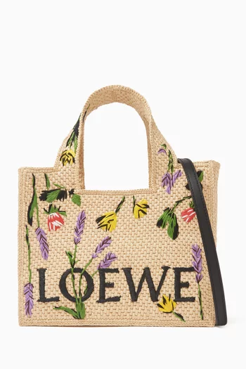 x Paula's Ibiza LOEWE Tote Bag in Embroidered Raffia