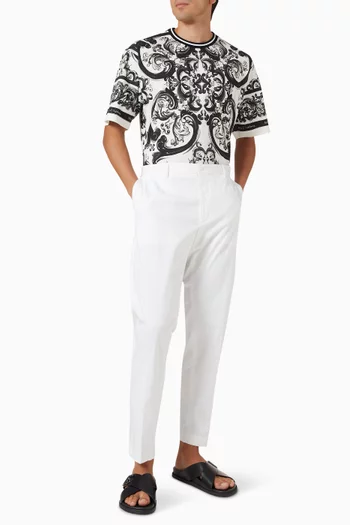 Majolica-print T-shirt in Cotton