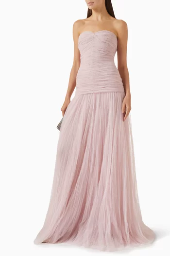 Ruched Dress in Tulle