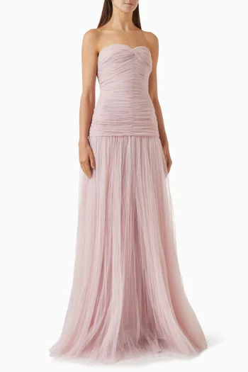 Ruched Dress in Tulle