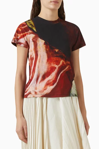 Printed T-shirt in Cotton