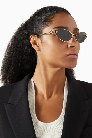 Neo Cat-eye Sunglasses in Metal