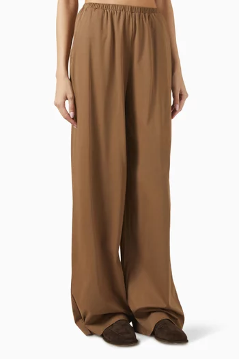 Wide-leg Pants in Mercerised Cotton