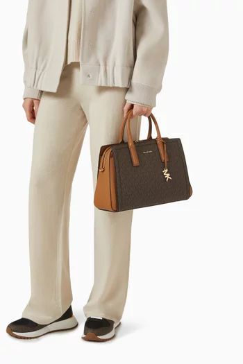 Laila Tote Bag in Signature Logo Canvas