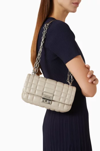 Small Tribeca Shoulder Bag in Quilted Leather