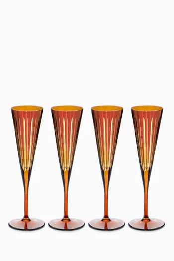 Prism Champagne Flutes, Set of 4