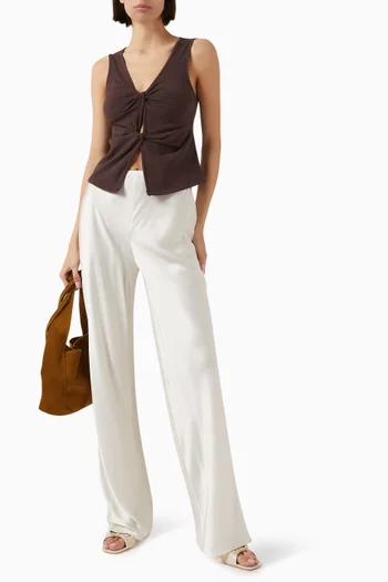 Gale Bias Pants in Satin