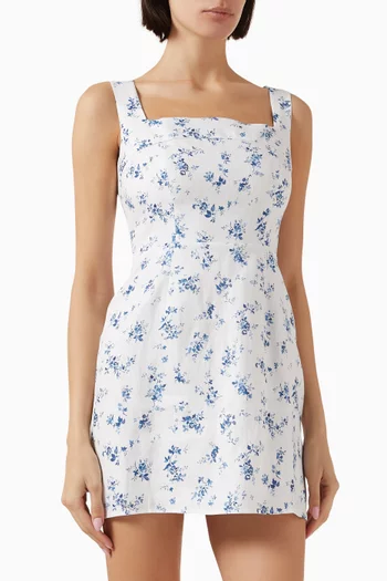 Celosia Mini Dress in Linen