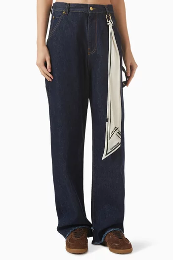 Lisa Loose-fit Carpenter Jeans in Denim