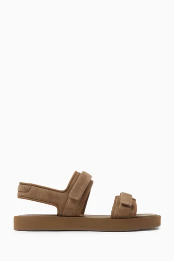Velcro Sandals in Suede
