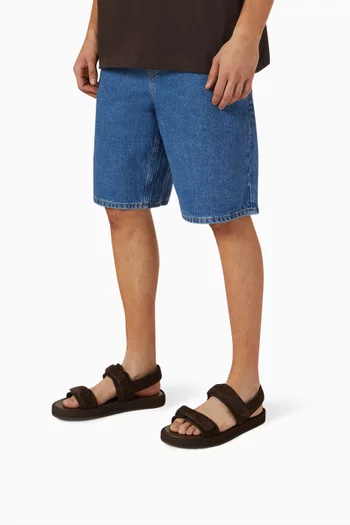 Velcro Sandals in Suede