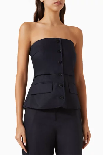 Ennoble Tube Top in Linen Blend