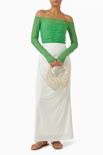 Avni Off-shoulder Top in Mesh