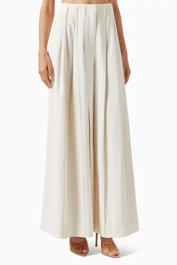 بنطال باوي بقصة ساق واسعة