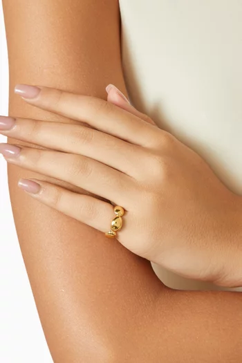 Emberly Oval Ring in 18kt Gold-plated Sterling Silver