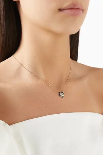 Small Mila Heart Diamond Necklace in 18kt Yellow Gold