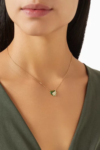 Small Mila Heart Diamond Necklace in 18kt Yellow Gold