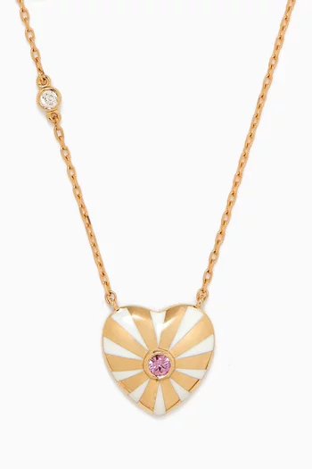Small Mila Heart Diamond Necklace in 18kt Yellow Gold