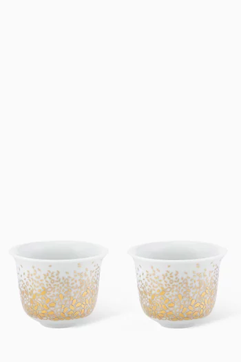 x Razan Alazzouni Dates Spread Tamrah Arabic Coffee Cups, Set of 2