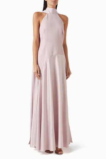 knee length dresses for ladies Lyricah Tiered Tie Back Maxi Dress main image 0