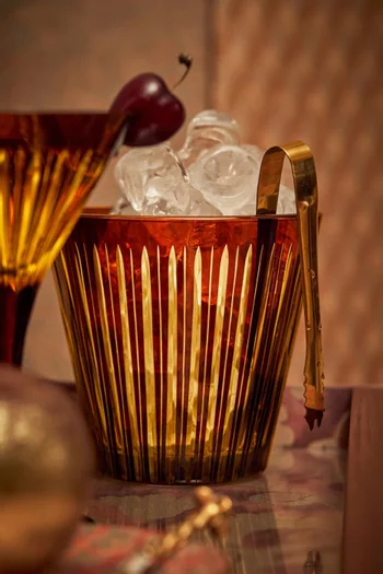 مجموعة وعاء للثلج مخروطي وملقط