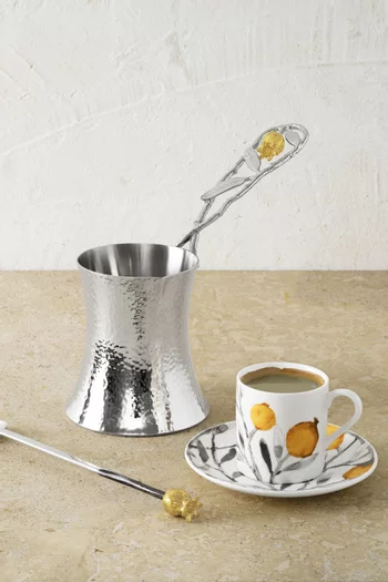 Pomegranate Coffee Pot with Spoon
