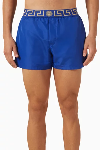 شورت سباحة بشريط بنقشة غريكا