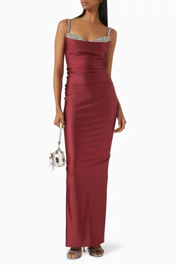 Crystal-embellished Gown in Mikado