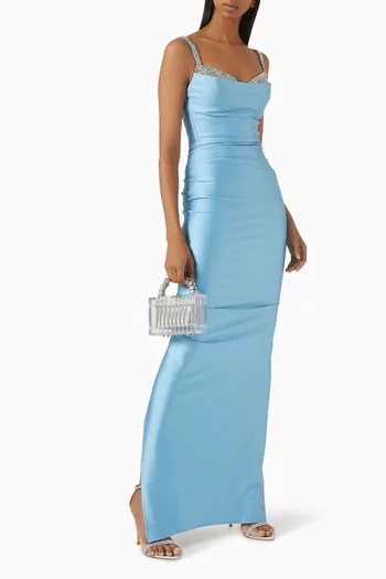 Crystal-embellished Gown in Mikado