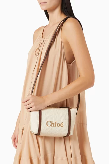 حقيبة كتف كلوي بشعار الماركة خوص