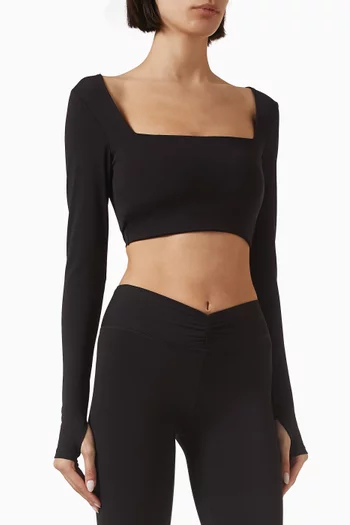 Long-sleeve Bra Top in Softskin