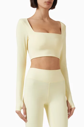 Long-sleeve Bra Top in Softskin