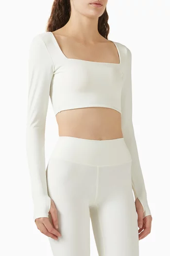 Long-sleeve Bra Top in Softskin