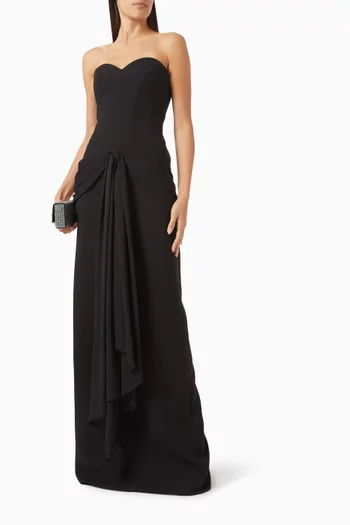 Beyz Strapless Draped Dress