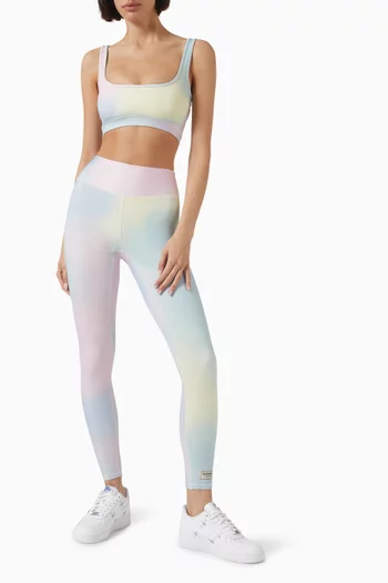 Candyfloss-print Crossback Sports Bra