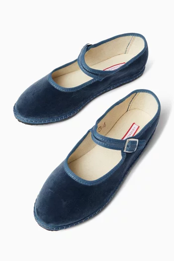 Delfina Mary Jane Shoes in Velvet