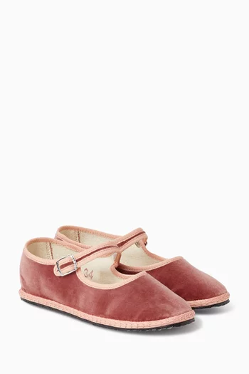 Cipria Mary Jane Shoes in Velvet