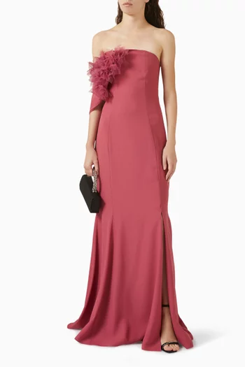 Ruffle Off-shoulder Dress