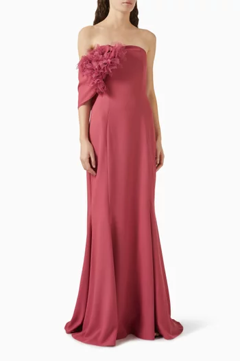 Ruffle Off-shoulder Dress