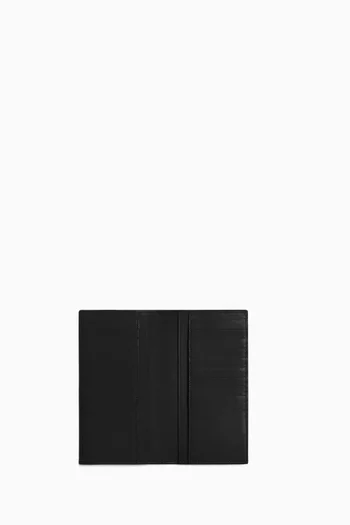 Slim Long Wallet in Intrecciato Leather
