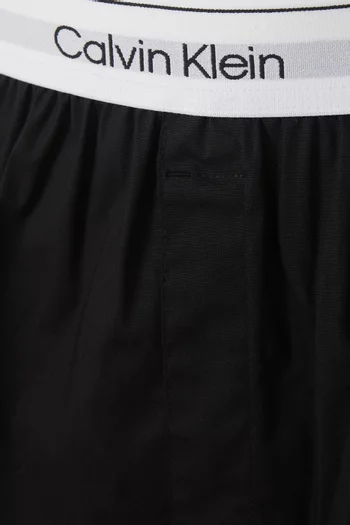 طقم بوكسر بشعار الماركة قطن مطاطي، 3 قطع